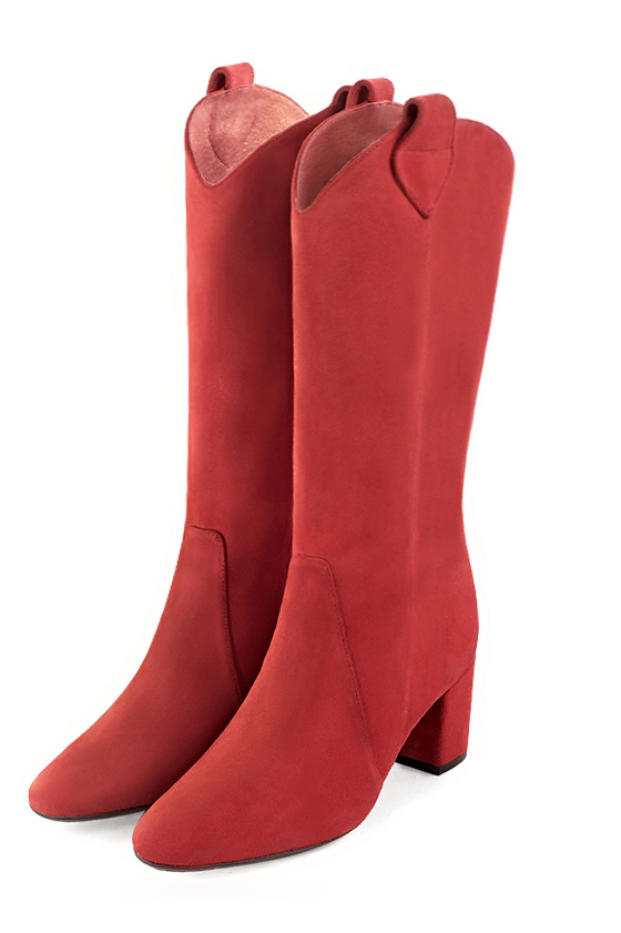 Scarlet red dress mid-calf boots for women - Florence KOOIJMAN